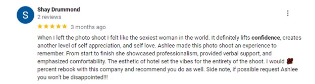 Cherie Amour boudoir positive experience